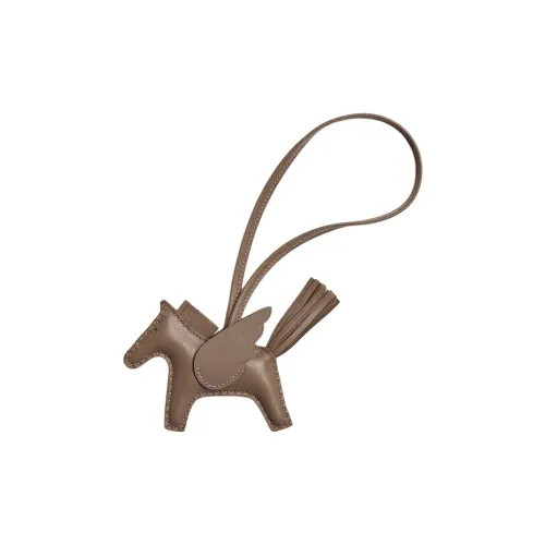 HERMES Rodeo Pegase Milo (фиолетовый) Lambskin Swift кожа Bag Charm аксессуар для сумки маленький унисекс слоновая серый