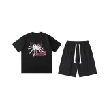 Чёрный топ + чёрные шорты