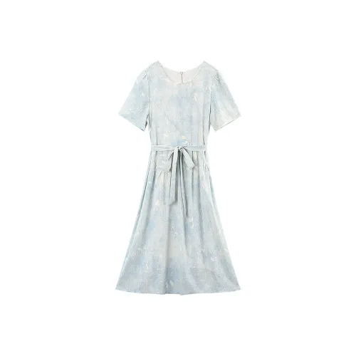 A paradise for awakening Короткий рукав Платье Женское