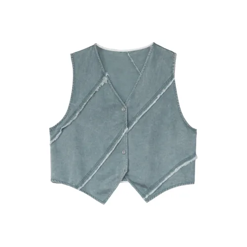 Размер IT'REAL Серо-зеленый Женские жилеты