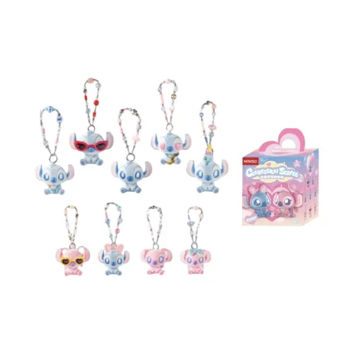 Минисо Стич Love Confession Коллекция Flock Подвеска Слепые коробки Один Mystery Коробка Целая коробка 8 шт