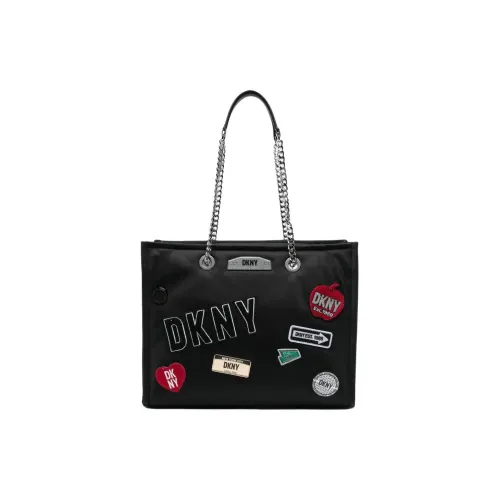 DKNY Полиэстер Тоут Сумка Сумка для покупок Сумка Сумка через плечо Женская Черная