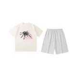 Абрикосовый топ + серые шорты