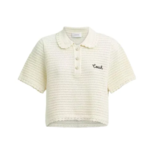 COACH SS25 Поло Женское Бежевое