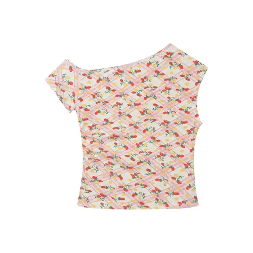 SLEEP AT 11 Клетчатый принт Женские футболки