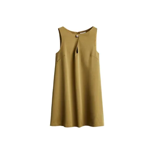 H&M Golden Оливковые Женские Платья без рукавов