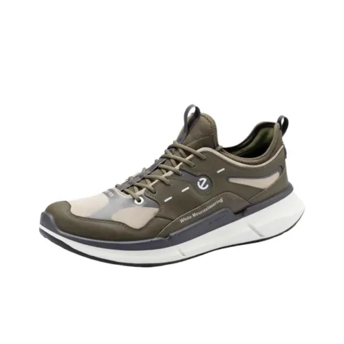 White Mountaineering x Ecco Biom 2,2 Устойчивые к истиранию Низкие Кроссовки для Бега Мужские Армейский Зеленый