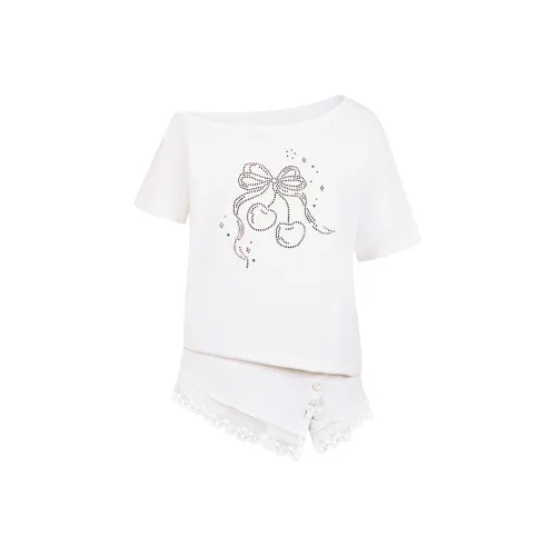 Umoumo Белые Женские Футболки