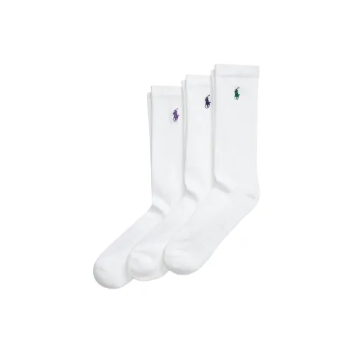Polo Ralph Lauren Носки до колена Мужские 3 упаковки белые