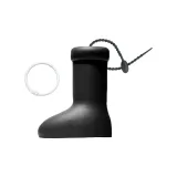 Черный ботинок, подвеска + белый круг, черный шнур