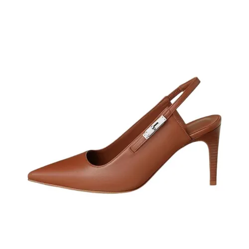 HERMES Высокие каблуки Коричневый Женские