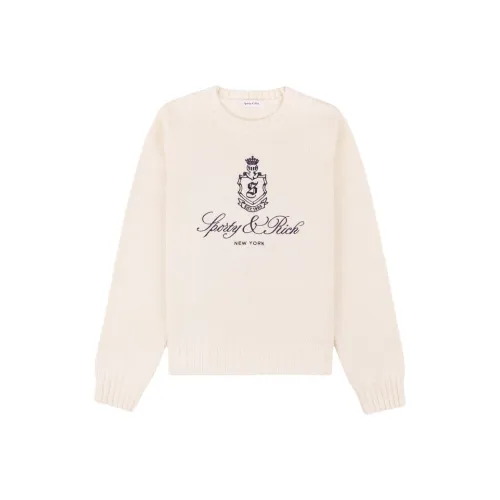 SPORTY RICH SS25 Трикотаж Женский Натуральный Белый