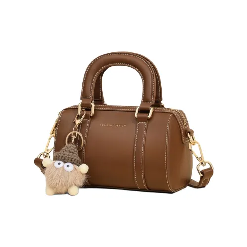 VINEY Сумка из коровьей кожи сумка через плечо сумка через плечо сумка для боулинга стандартная женская коричневая