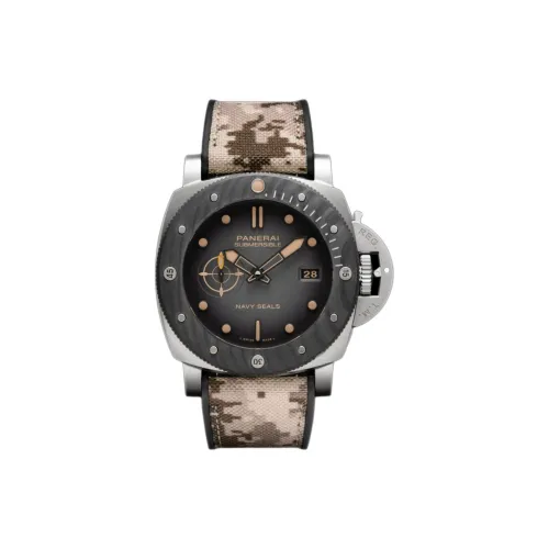 PANERAI Автоматический Механический Механизм Мужские Часы SUBMERSIBLE Collection 47 мм Черные