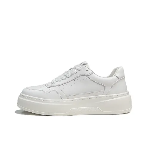SENJIALUO Противоскользящие Износостойкие Дышащие Низкие Кроссовки для скейтбординга Мужские Белые