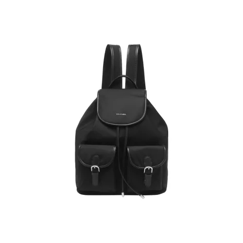 Tanita West Нейлоновая ткань с коровьей кожей большой рюкзак женский черный