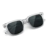 Прозрачно-серая оправа с черно-серыми линзами