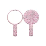 Розовый бриллиант, круглый, зеркальце