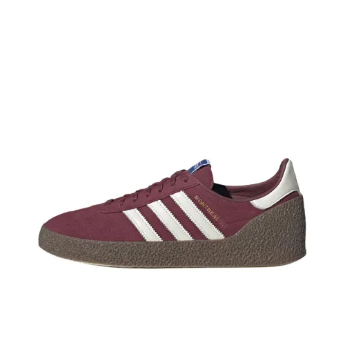 Adidas Originals Montreal 76 Slip-Resistant Abrasion-Resistant Low Top Skateboard Shoes Unisex Burgundy Adidas Originals Montreal 76 Противоскользящие устойчивые к истиранию низкие топовые скейтборд-кроссовки унисекс бордового цвета