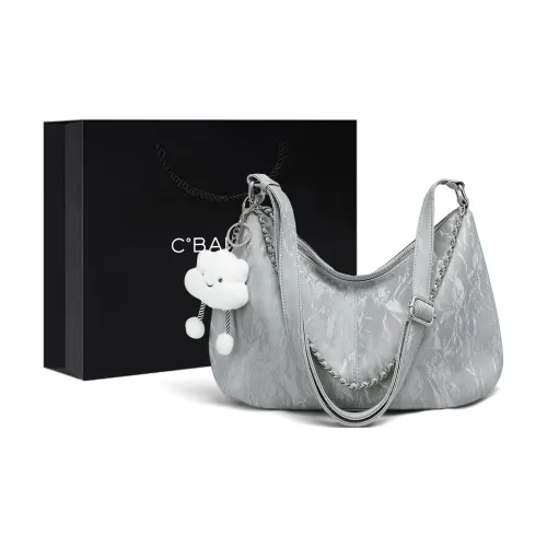 C°BANNER Коровья кожа Одно плечо Через плечо Тоут Средний Women's Silver Серый