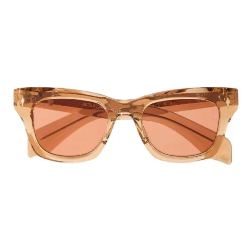 JACQUES MARIE MAGE Металлический ацетат Бабочка Солнцезащитные очки Мужской Коричневый