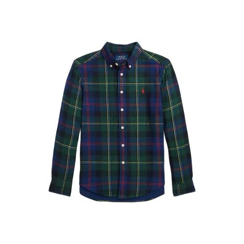 Polo Ralph Lauren Повседневная рубашка зеленая детская
