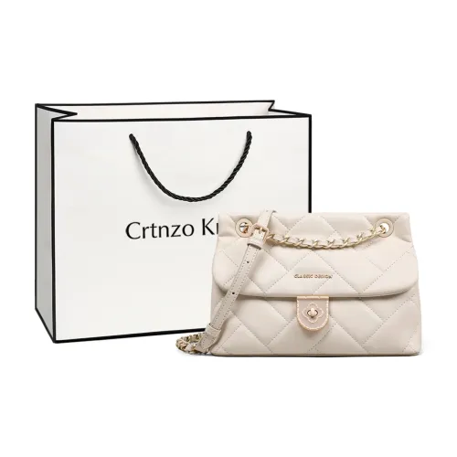 Crtnzo Kroez Сумка через плечо из коровьей кожи стандартная женская цвет экрю