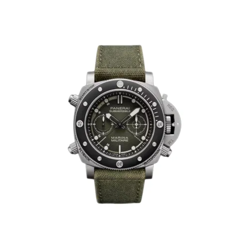 PANERAI Stealth Collection Автоматический Механический Часы Мужские 47 мм Зеленый Циферблат Титан Корпус Часов