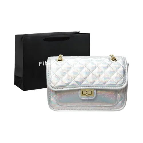 PINK·LAND ПУ (полиуретан) Сумка через плечо Сумка на плечо Стандартная Женская Радужный Серебряный Золотой Серебристый Черный