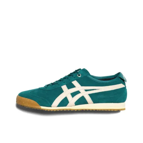 Onitsuka Tiger MEXICO 66 Slip Устойчивый к истиранию Низкий Топ Casual Унисекс Темно-зеленый
