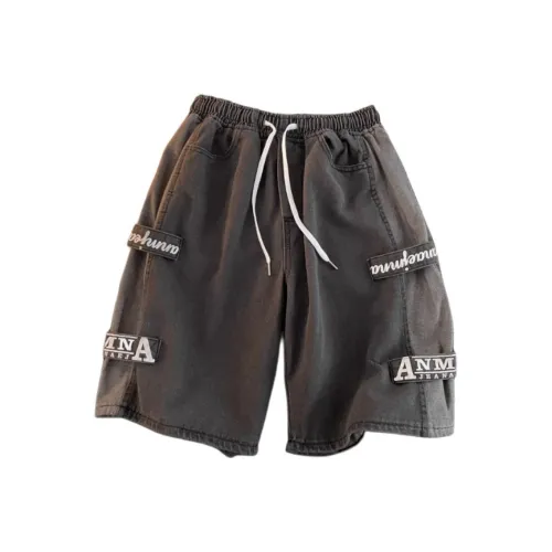 YOUSEKOO Серые Унисекс Джинсовые Шорты