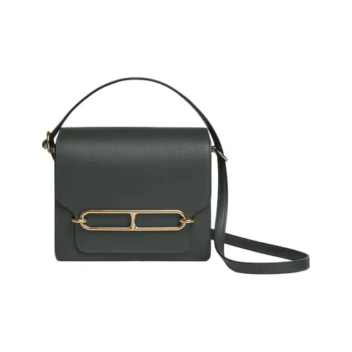 HERMES Roulis Телячья кожа Сумка через плечо Сумка на плечо Мини Унисекс Черный