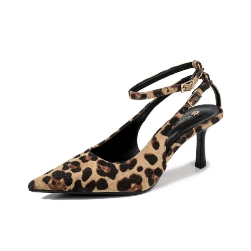 Aimilian Низкий каблук Высокий каблук Женские Леопардовый принт