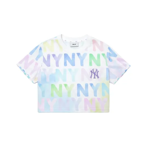 MLB Base Logo Белый Женские Короткие Топы