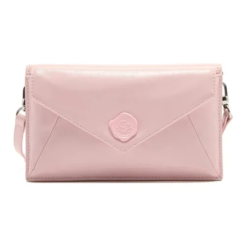 MICOCAH PU (полиуретан) Конверт Сумка Клатч Стандартный Женский Вишневый Цветок Кремовый Белый