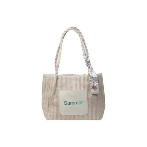 Kewuku Плетеная соломенная сумка через плечо Стандартная Унисекс Белый Зеленый Розовый Коричневый