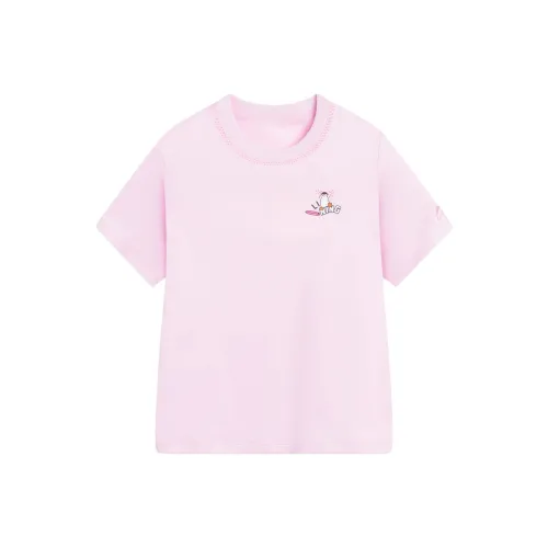 LINING YOUNG Sports Lifestyle Collection Sports Trendy Collection T-рубашка Пыльно-розовая Дети Возраст 3-7 лет