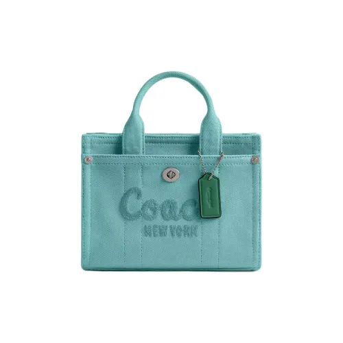 COACH Cargo Зеленый Charm Tag Tote Bag Shopping Bag Сумка через плечо Сумка для покупок Сумка Small Женская Ivy