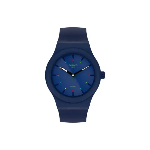 SWATCH Автоматический Механический Механизм Мужские Часы 42 мм Синий