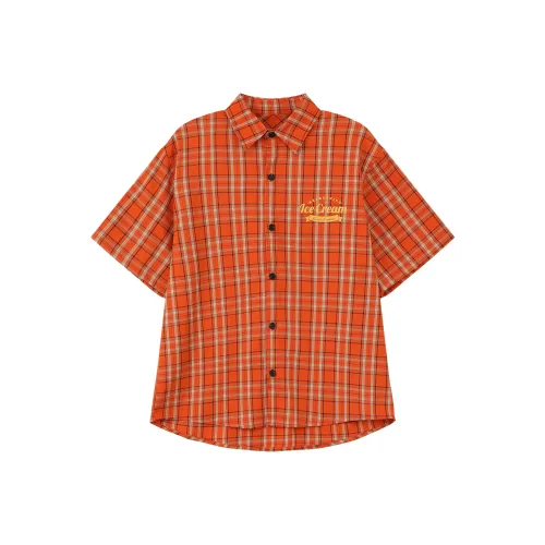 TURN TIDE Лето Свободный крой Повседневная рубашка Унисекс