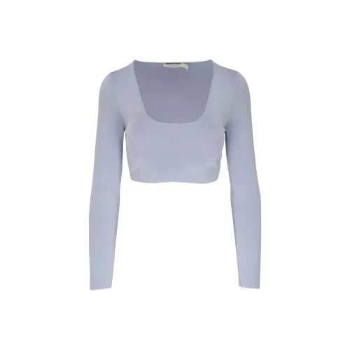 Zimmermann SS24 Стандартная T-рубашка Женская Светло-синяя