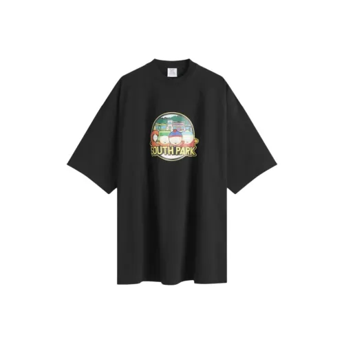 Vetements Черная унисекс футболка