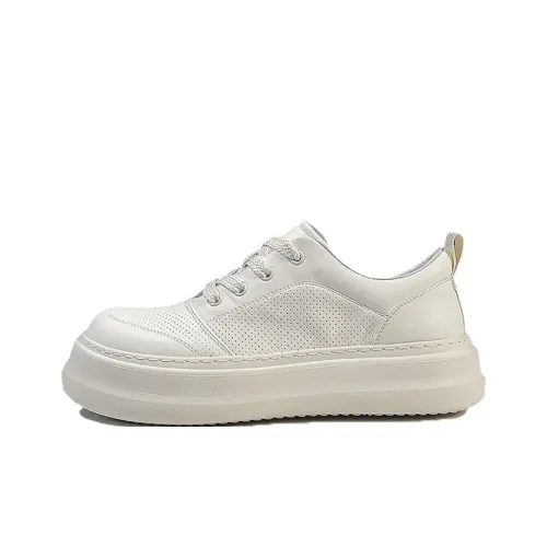 SENJIALUO Низкий топ Скейтборд Кроссовки Мужские Белые