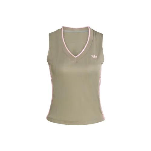 Adidas Originals Майка Женская Оливковая