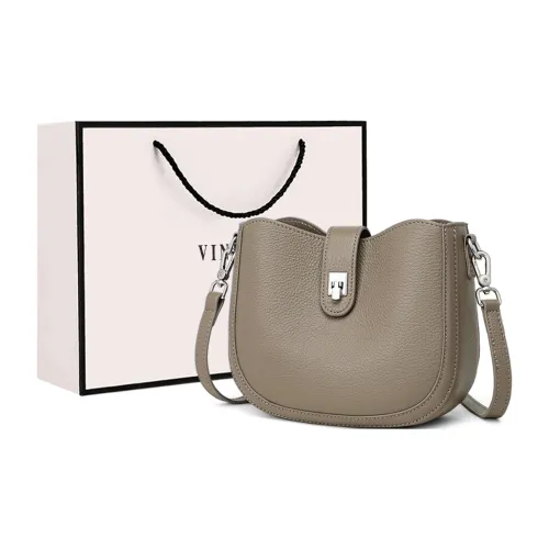 VINEY Коровья кожа Сумка через плечо Стандартная Женская Слоновой серый