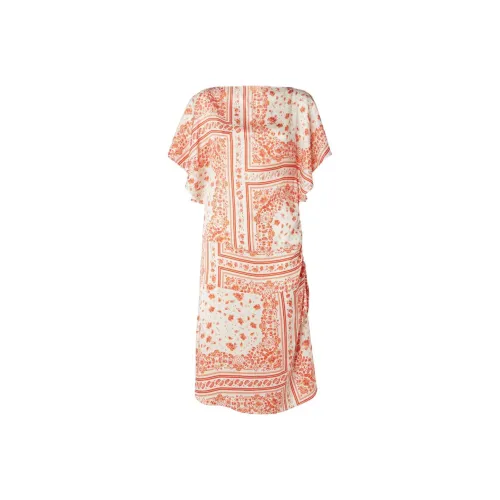 FENDI Короткое платье с короткими рукавами женское белое