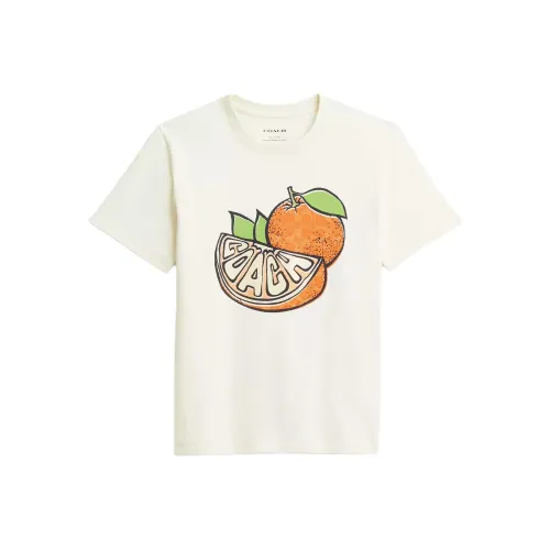 COACH Стандартная футболка Женская Белая