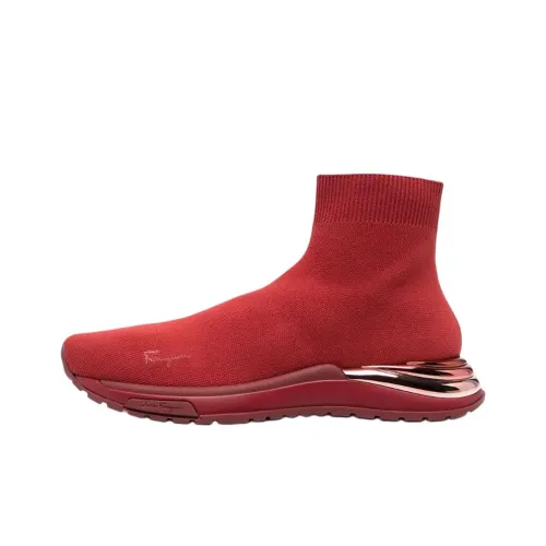 Ferragamo Высокий Топ Casual Женский Красный