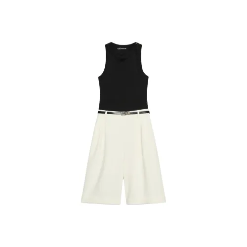 ZARA Белый/Черный Женские Комбинезоны