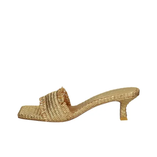 CULT GAIA Rubber Slide Тапочки 6 см Женские Золотые